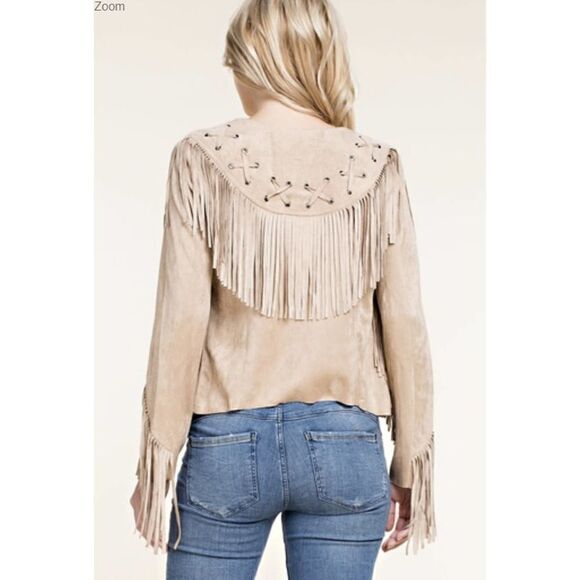 Vocal Suede Stone Jacket Size L NWT - Picture 4 of 5